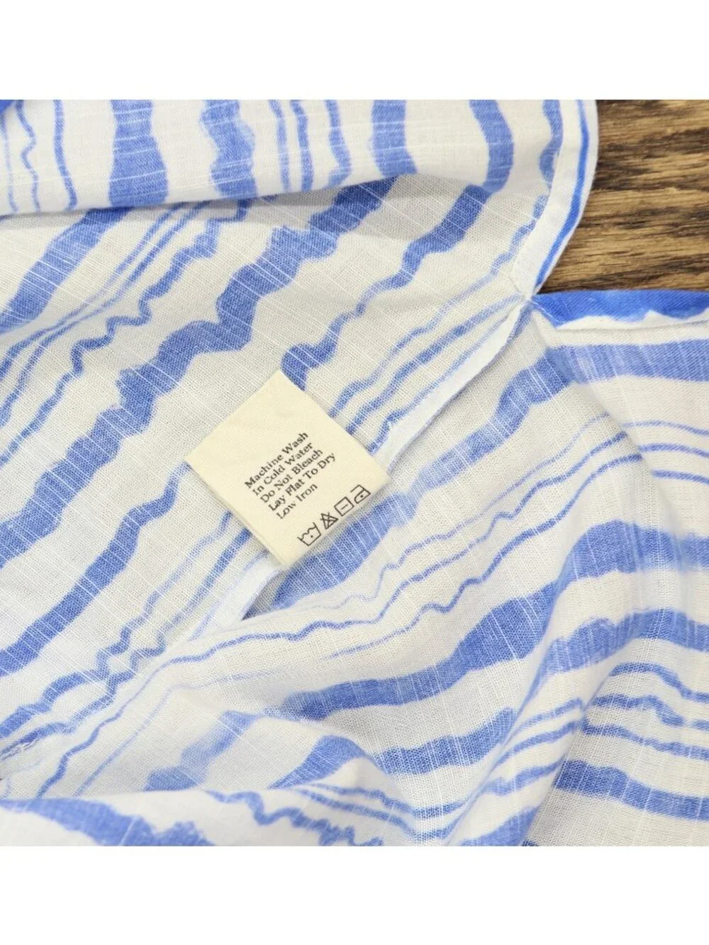 NWT Coniglio Palm Beach Linen Blend Short Sleeve Shirt Wiggle Blue